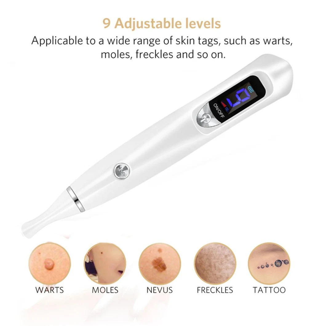 Rechargeable LCD Plasma Pen Mole Remover Machine Face Skin Care Tool Wart Tattoo Freckle Removal Dark Spots Laser Therapy Penrechargeable LCD Plasma Pen Mole