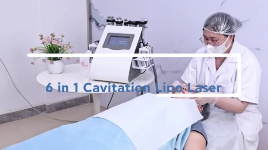 Equipo de belleza al por mayor 6 en 1 40K Máquina de adelgazamiento corporal de liposucción láser de cavitación ultrasónica para pérdida de peso